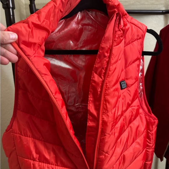 None Jackets & Blazers - Women's Red Quilted Vest